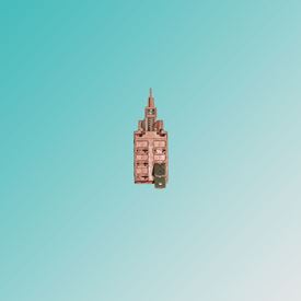 تصویر کلید تک پل قهوه ای دو فیش استوک